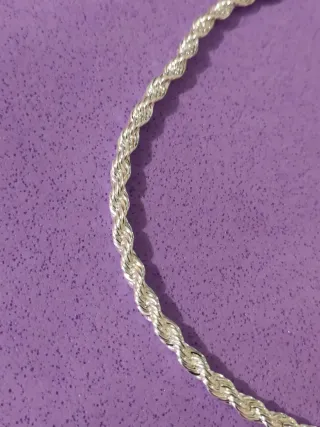 Collar 50 cm y pulsera de plata trenzada. Nuevas