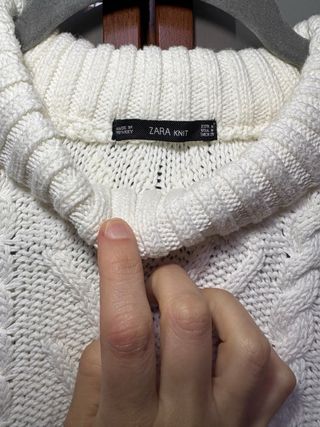 Jersey Zara Tejido Blanco