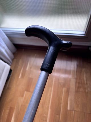 Bastón ajustable plateado