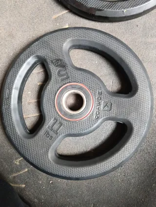 2 discos de pesa de caucho 5kg