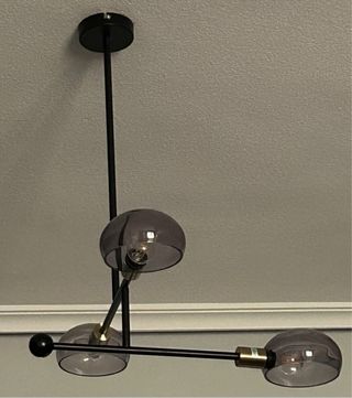 Lámpara Techo Industrial Minimalista Negra