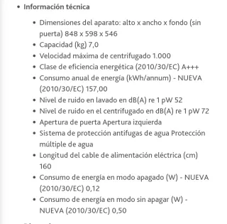 Lavadora Balay 3TS771B Blanca