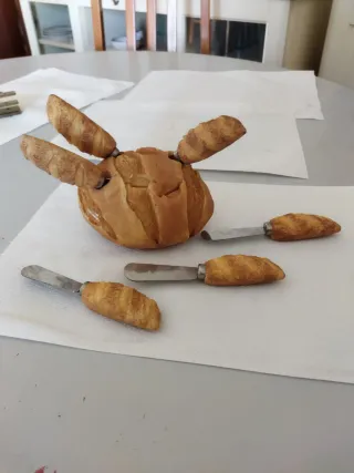 Set di 6 coltelli da pane vintage