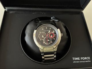 Reloj TIME FORCE Negro y Plateado