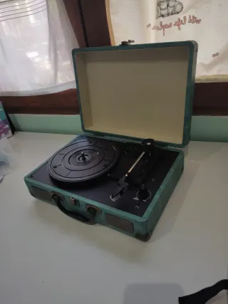 Giradischi vintage blu/verde