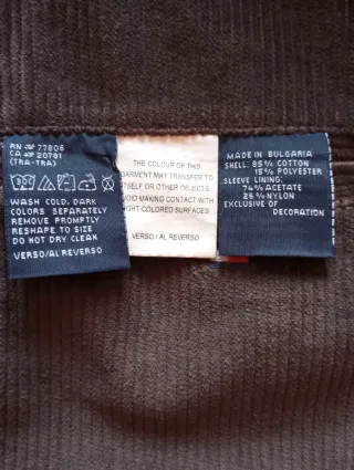 Chaqueta pana Tommy Hilfiger hombre marrón