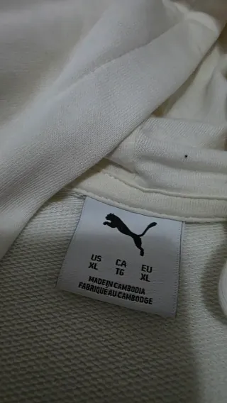 Sudadera Puma Blanca Talla XL