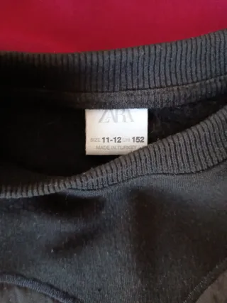 Sudadera Zara niña corazón negro