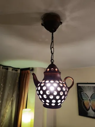 Lámpara Techo Rústica Tetera