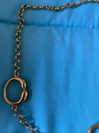 Collar/ gargantilla,  dorado con cierre de anilla