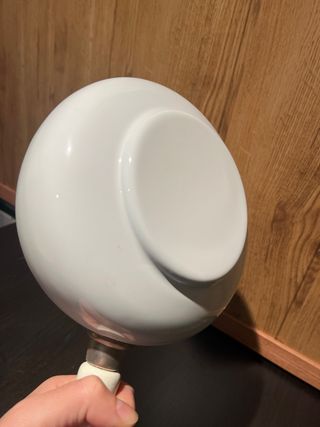 Cazo Fondue Blanco y Plateado