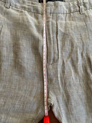 Pantalón lino Zara Talla 42 Beige