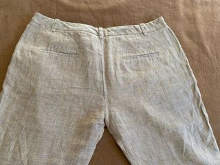 Pantalón lino Zara Talla 42 Beige