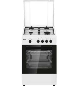 Cocina de gas blanca con horno nuevo