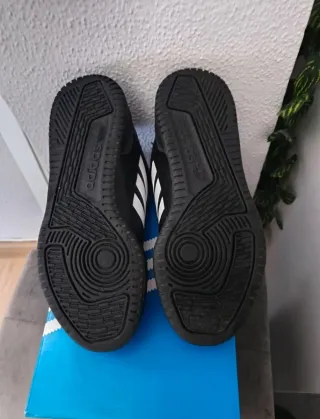 Adidas Team Court 2 STR J Negro Blanco