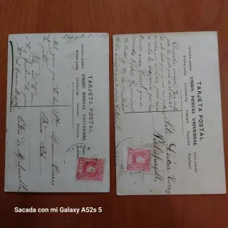 2 Postales Vintage Niños 1909