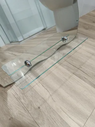 Espejo Baño Moderno con Luces y Repisa