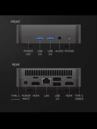 MiniPC Intel i9-8950HK 16GB RAM 1TB SSD Win 11 PRO