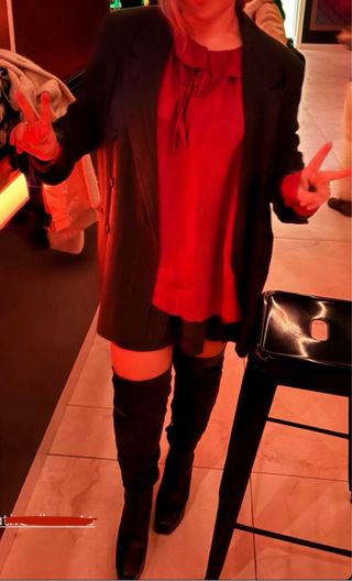 Botas altas Zara piel negras talla 40