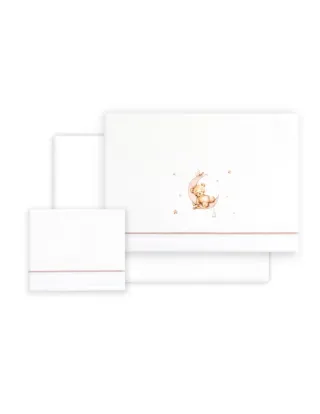 Juego de sábanas y chupetero rosa