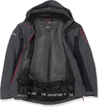 Chaqueta impermeable TrangoWorld negra y fucsia