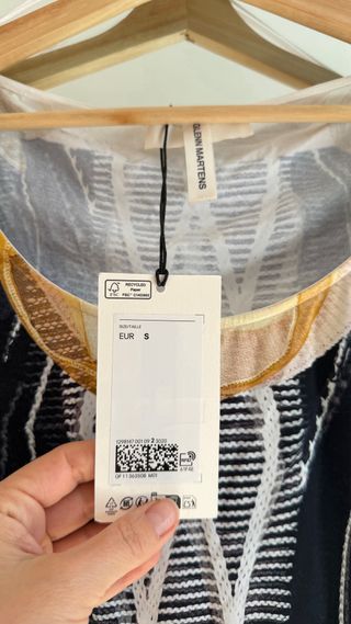 Top H&M x Glenn Martens Estampado Talla S