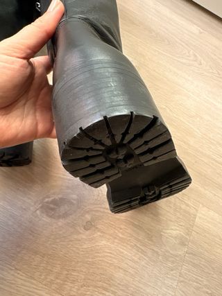 Botas altas Zara piel negras talla 39