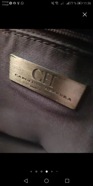 Bolso Carolina Herrera Marrón y Rojo