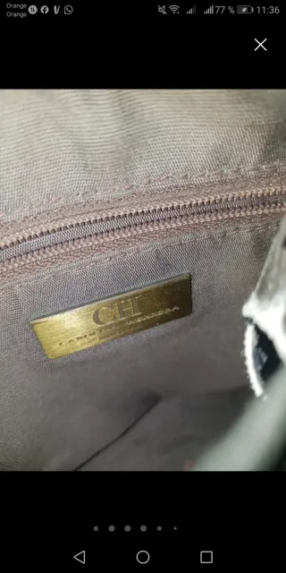 Bolso Carolina Herrera Marrón y Rojo