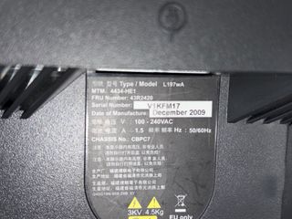 Monitor Lenovo ThinkVision L197wa 19 LCD