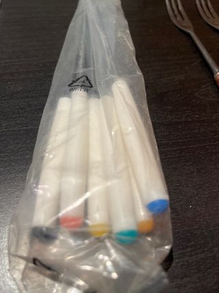 Juego Utensilios Fondue Madera y Metal