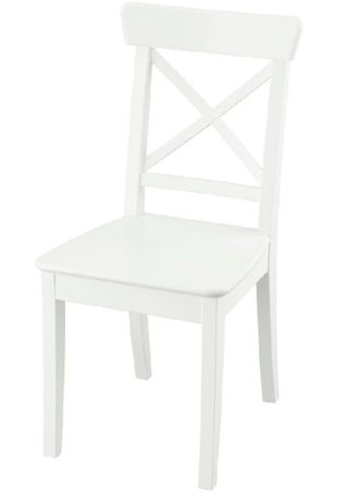 Silla Ikea Blanca Madera + cojín