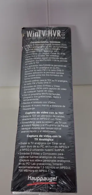 Tarjeta Hauppauge WinTV-HVR 1100 Grabador TV
