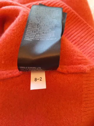 Jersey Uniqlo 100% Lana Naranja