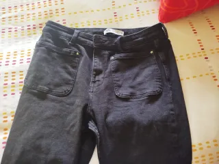 Jeans Zara Z1975 Mini Flare Tiro Alto