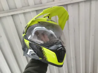 Casco Moto Quad Negro y Amarillo