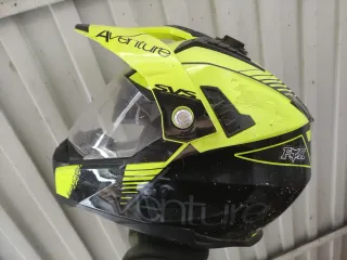 Casco Moto Quad Negro y Amarillo