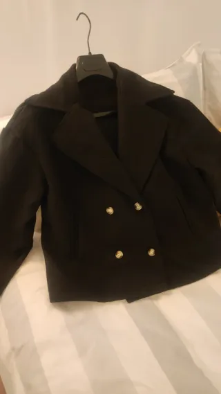 Chaquetón negro mujer