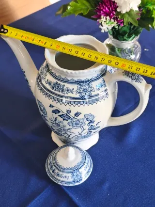 CAFETERA WOOD & SON'S BURSLEM. Porcelana inglesa.