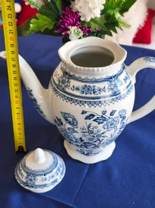 CAFETERA WOOD & SON'S BURSLEM. Porcelana inglesa.