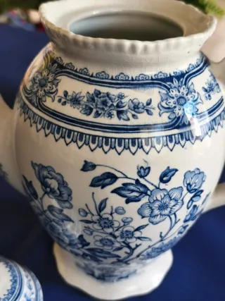 CAFETERA WOOD & SON'S BURSLEM. Porcelana inglesa.