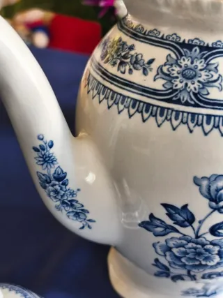 CAFETERA WOOD & SON'S BURSLEM. Porcelana inglesa.