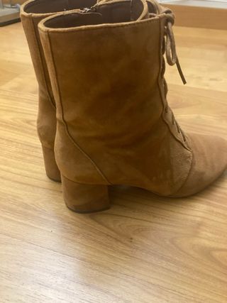 Botines Clarks Mujer Marrones Cordones