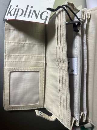 Cartera Kipling Beige Nueva