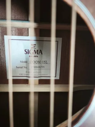 Guitarra Acústica Sigma 000M-15L zurdo + Funda