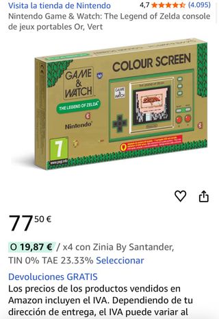 Nintendo Game & Watch Zelda Color