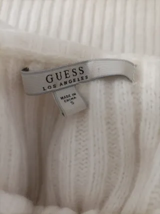 Jersey Guess cuello alto blanco