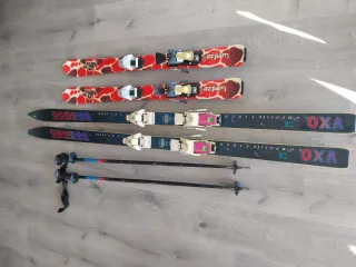 Esquís K2 adulto y niño Wed'ze + bastones