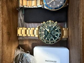 Reloj Fossil Dorado Verde Oscuro