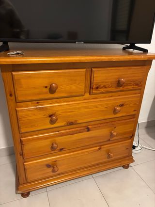 Cómoda de madera para recoger, no envío